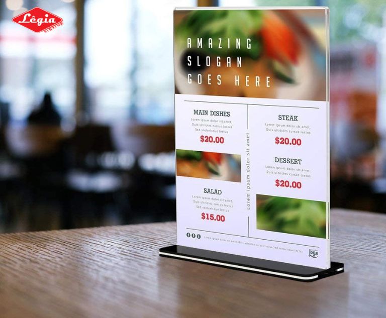 In menu nhựa mica nhà hàng
