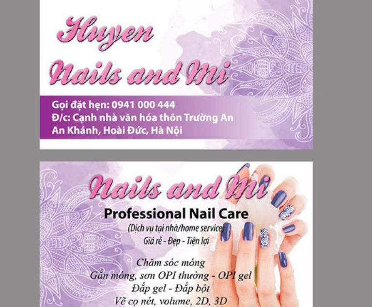 card visit nail