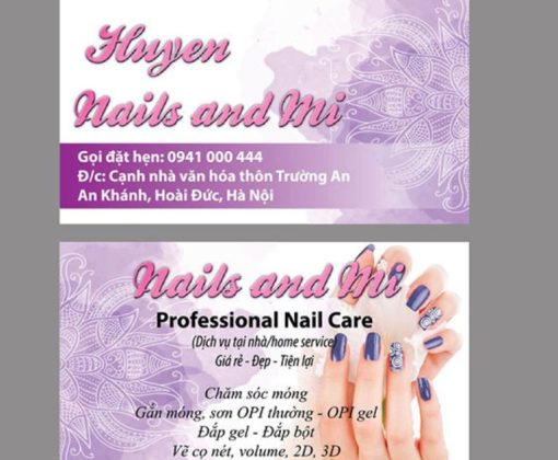 Dịch Vụ In Card Visit Nail Đẹp – Giá Rẻ – Lấy Nhanh
