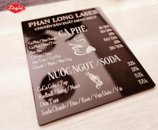 Mẫu In Menu Nhựa Mica Ấn Tượng Không Thể Bỏ Qua