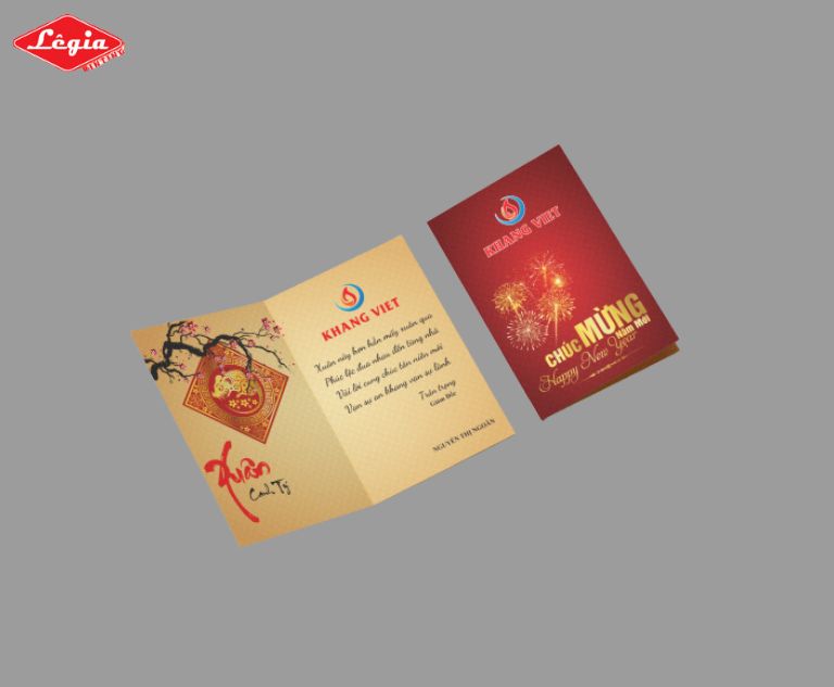 Mẫu thiệp Tết sang trọng