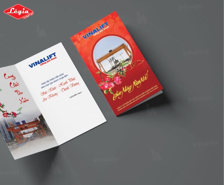 In thiệp tết Phúc La Hà Đông Mẫu thiết kế thiệp chúc tết dùng cho các công ty doanh nghiệp