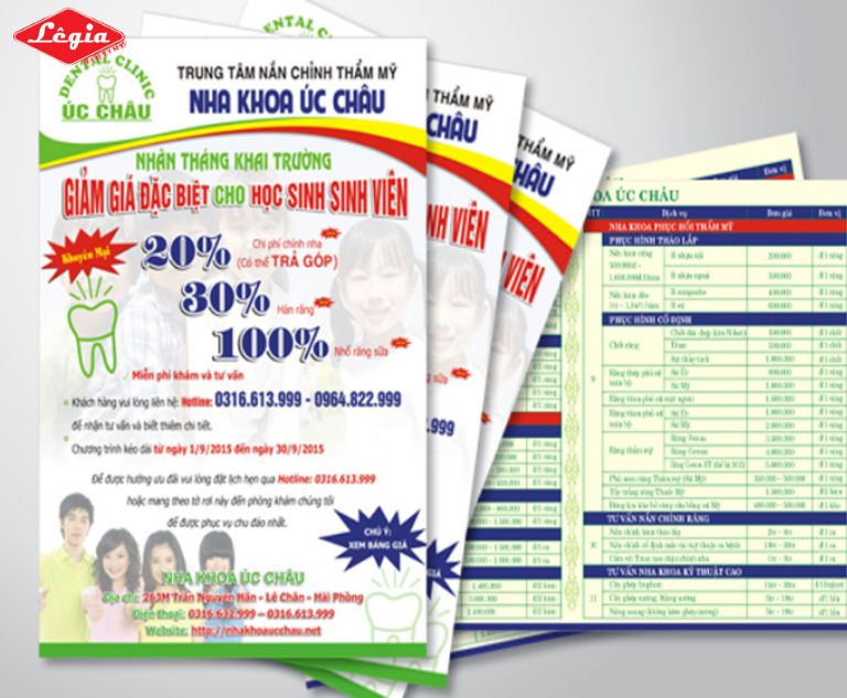 In Tờ Rơi Nha Khoa Mẫu tờ rơi nha khoa đơn giản