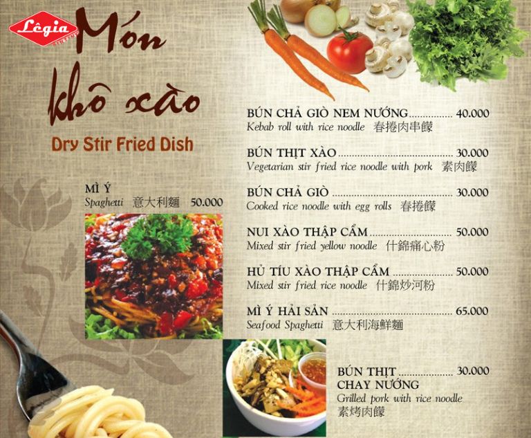 menu nhà hàng Menu bìa cứng đậm nét truyền thống