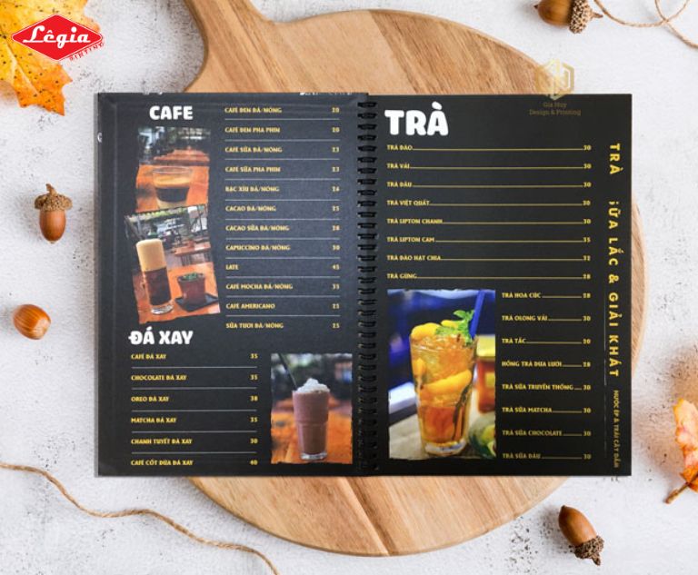 Menu bìa nhựa không thấm nước