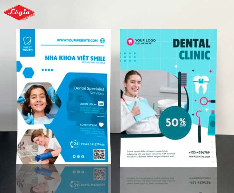 In Tờ Rơi Nha Khoa Thiết kế tờ rơi nha khoa đơn giản mà vẫn ấn tượng