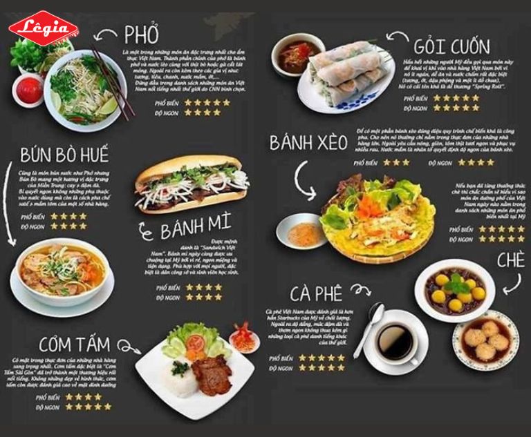 menu nhà hàng Thiết kế menu ấn tượng giúp khách hàng lựa chọn món ăn nhanh chóng, dễ dàng