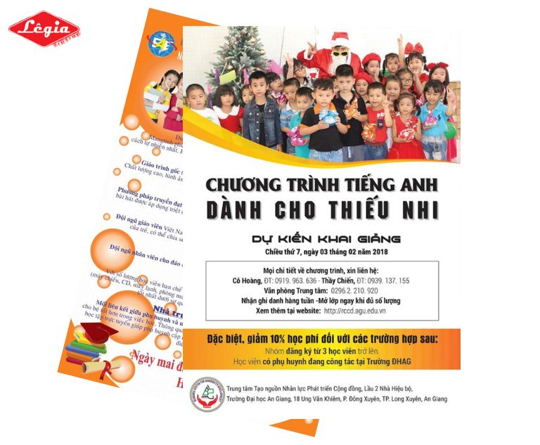 Tờ rơi đảm bảo tiêu chuẩn, sắc nét