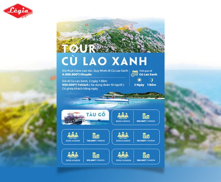 Tờ rơi tour du lịch Cù Lao Xanh