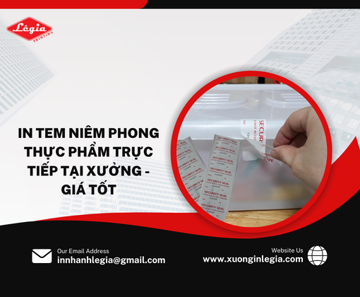 In Tem Niêm Phong Thực Phẩm Trực Tiếp Tại Xưởng - Giá Tốt
