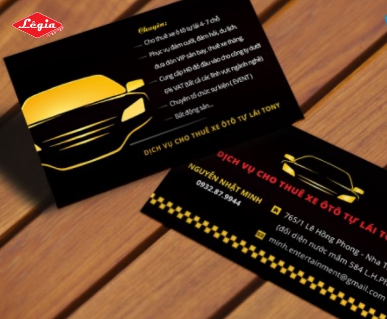 card visit xe dịch vụ Card visit cho thuê xe tự lái