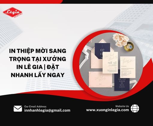 In thiệp mời sang trọng tại Xưởng In Lê Gia