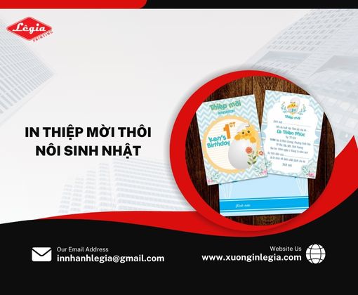 In thiệp mời thôi nôi sinh nhật