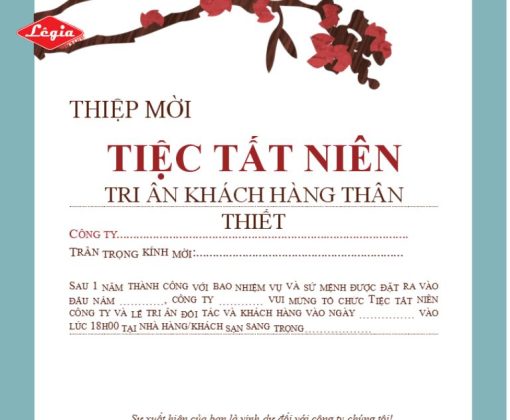 Dịch Vụ In Thiệp Mời Tất Niên Mẫu Mã Đẹp, Uy Tín Tại Hà Nội
