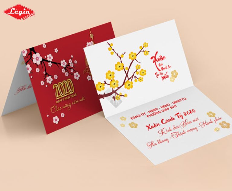 in thiệp Tết quận Hai Bà Trưng Mẫu thiệp Tết tinh tế