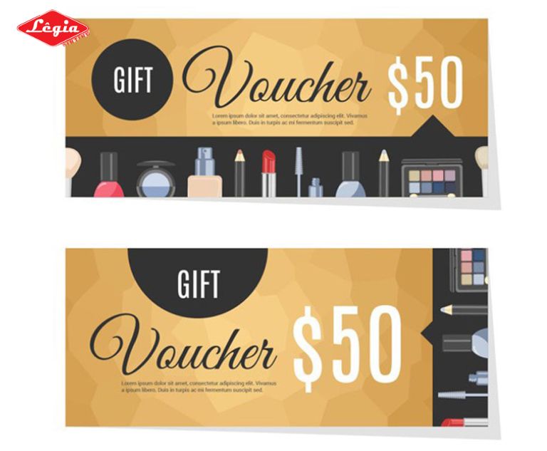 Mẫu voucher mỹ phẩm sang trọng
