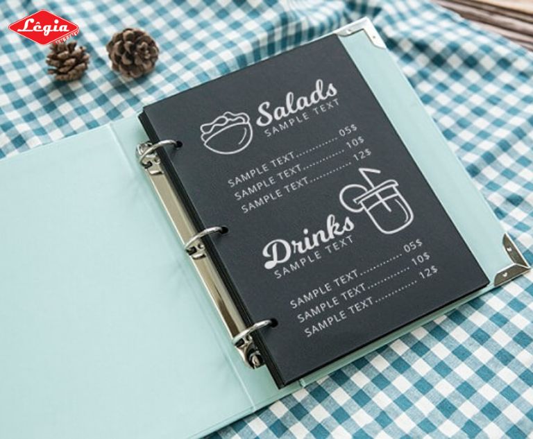 Menu cứng dành cho nhà hàng