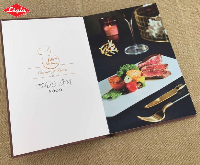 Menu cứng đẹp tiêu chuẩn