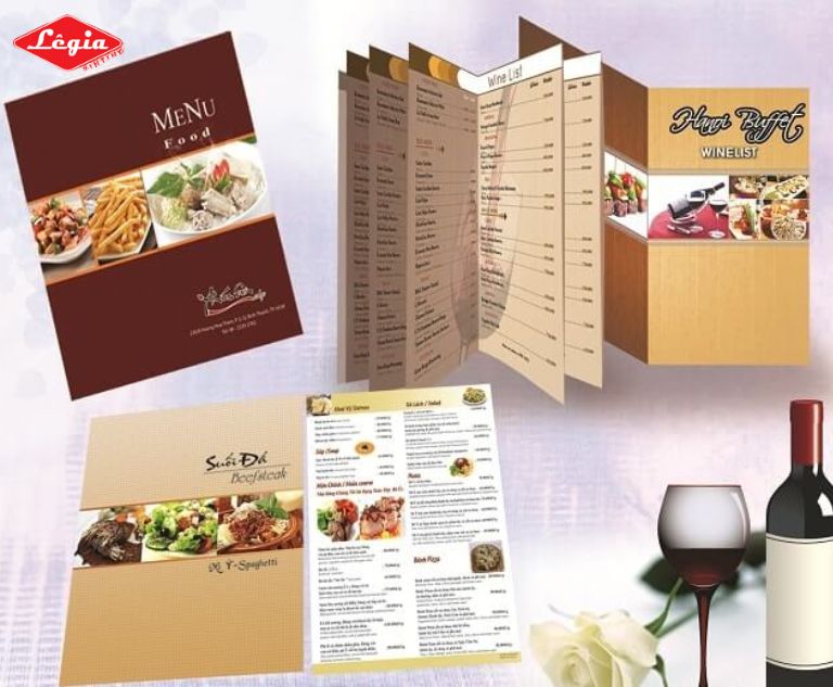 Menu cứng với thiết kế ấn tượng