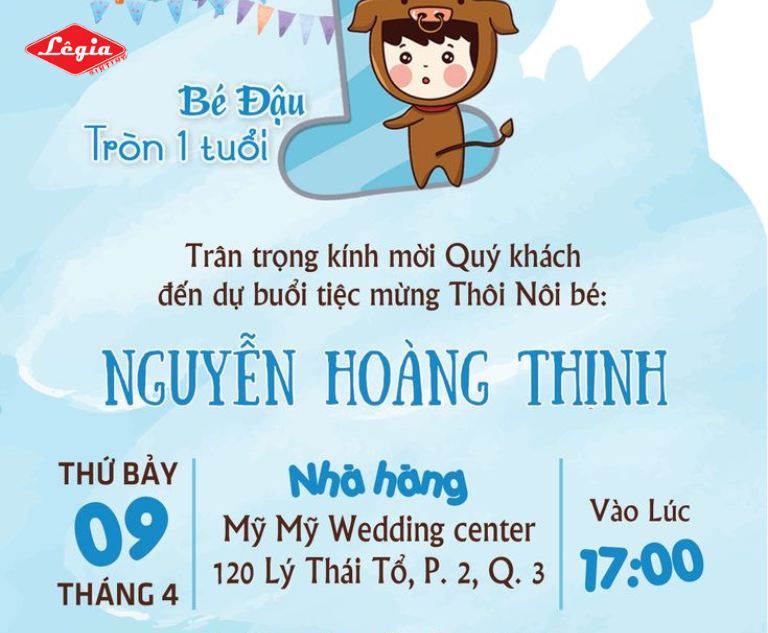 in thiệp mời thôi nôi sinh nhật