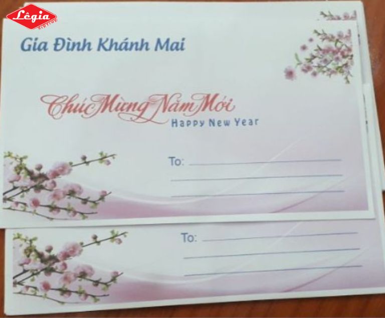 Phong bì tết với thiết kế đơn giản và tinh tế