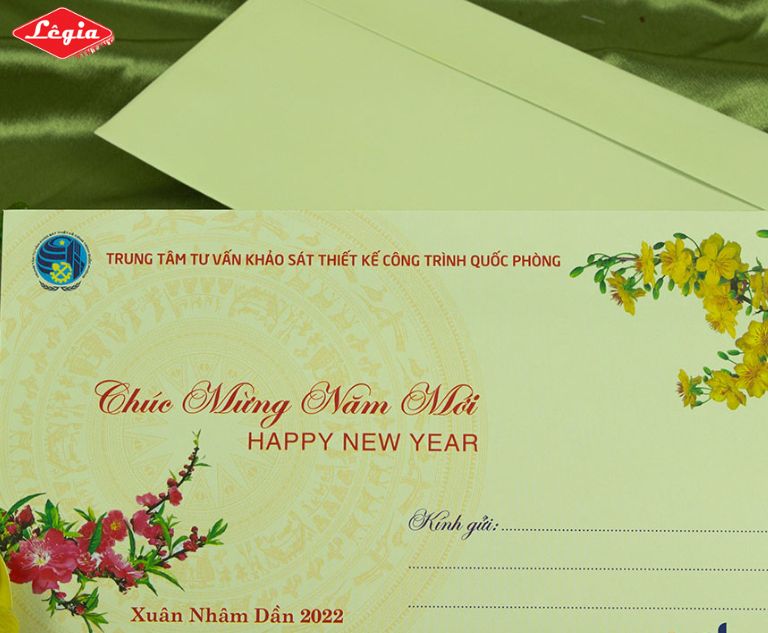 Phong bì với những biểu tượng đặc trưng của ngày Tết
