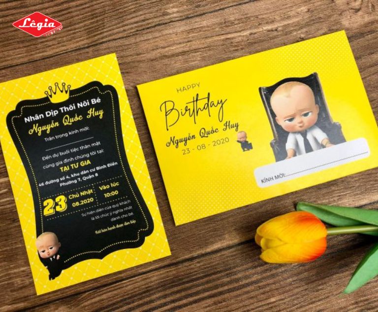 in thiệp mời thôi nôi sinh nhật
