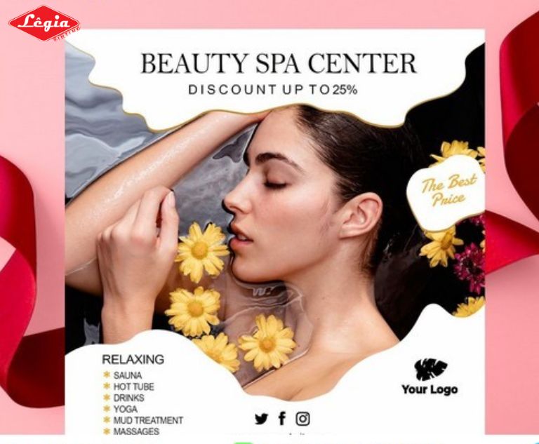 Tờ rơi spa mang màu sắc thương hiệu