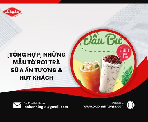tờ rơi trà sữa