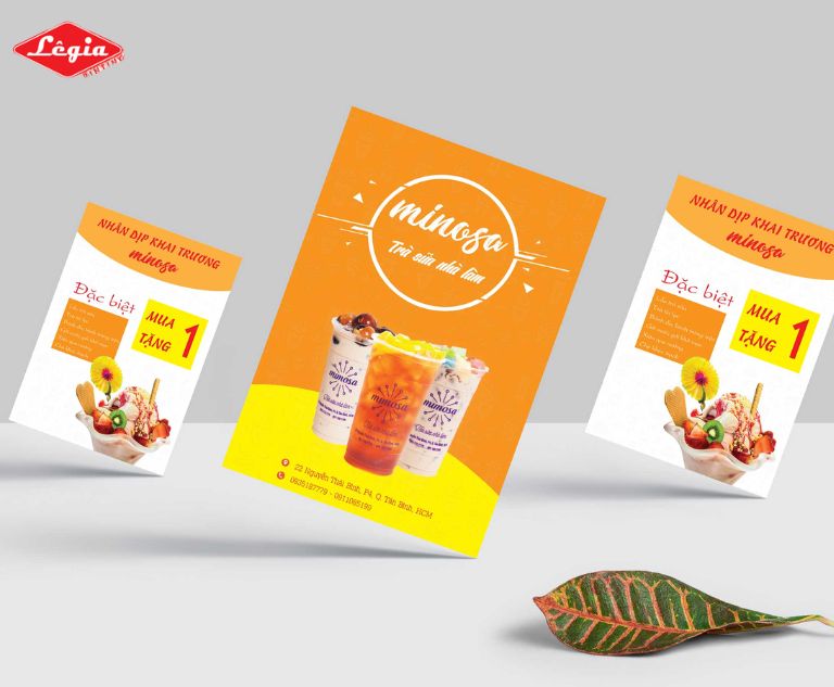 Tờ rơi trà sữa ngày khai trương