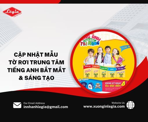 tờ rơi trung tâm tiếng anh