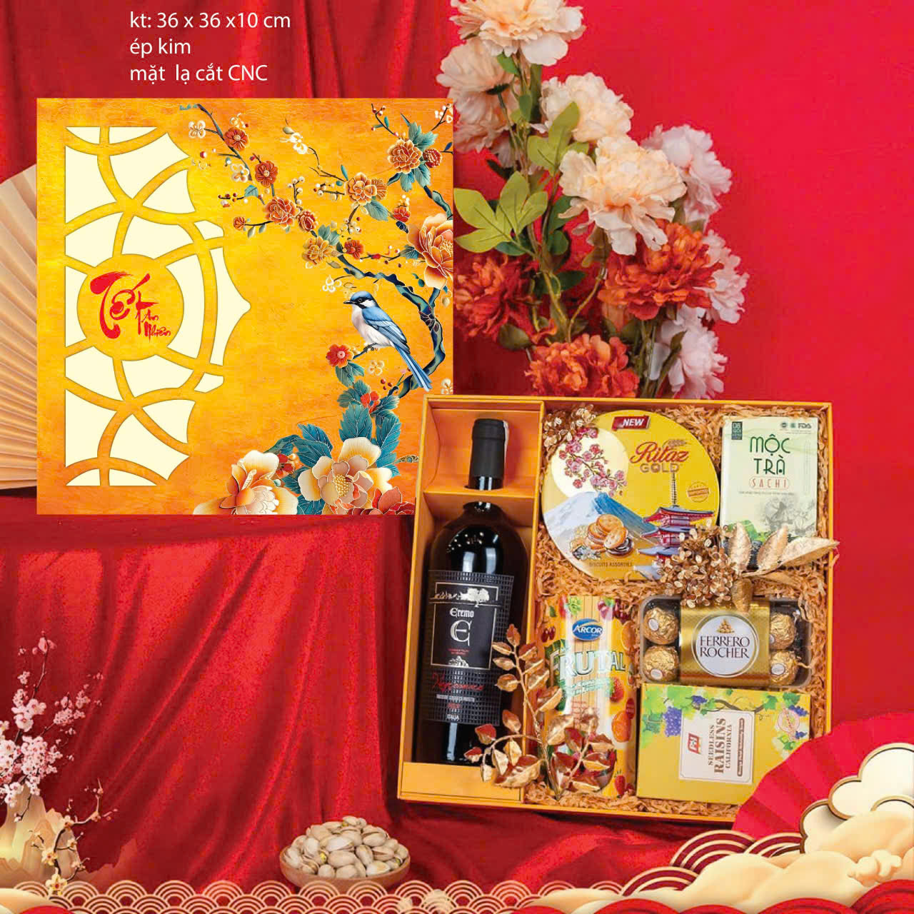 Hộp quà tết mang phong cách truyền thống là kiểu dáng phổ biến hiện nay