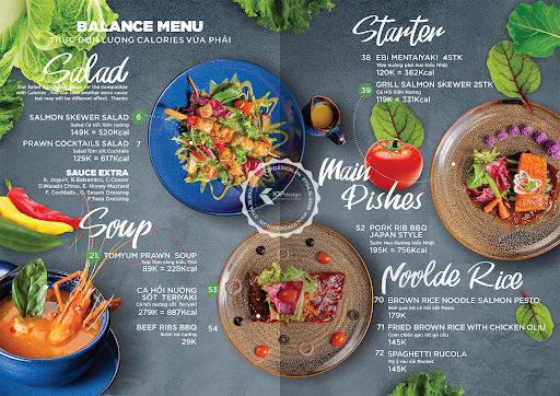 menu bìa cứng