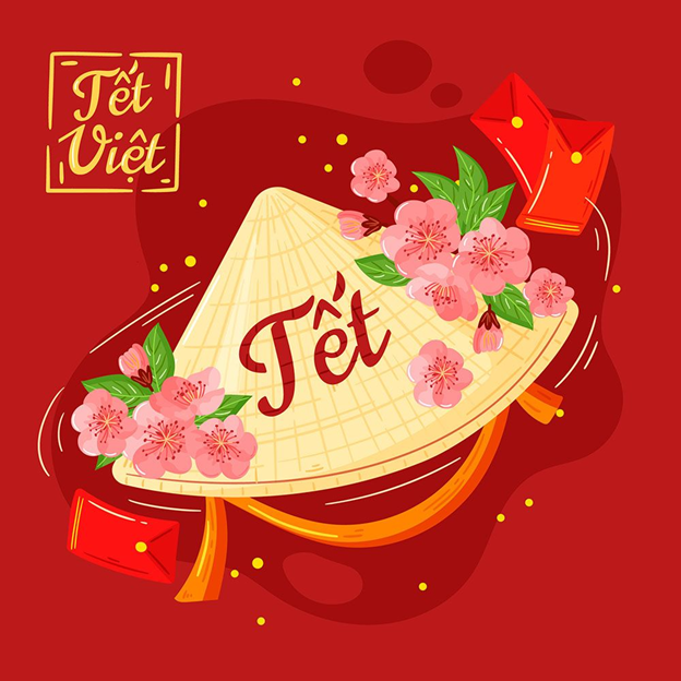 thiệp Tết ép kim