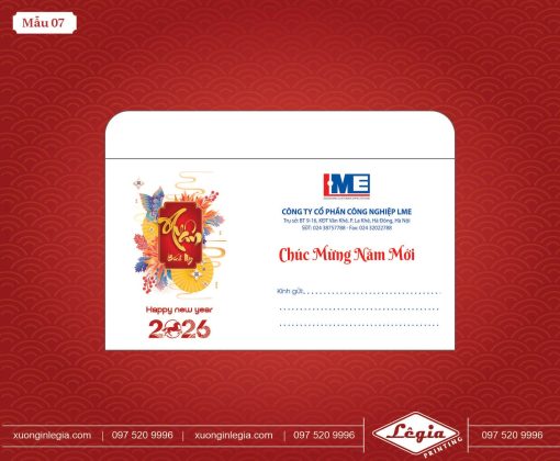 In phong bì đựng tiền thưởng Tết thiết kế độc quyền