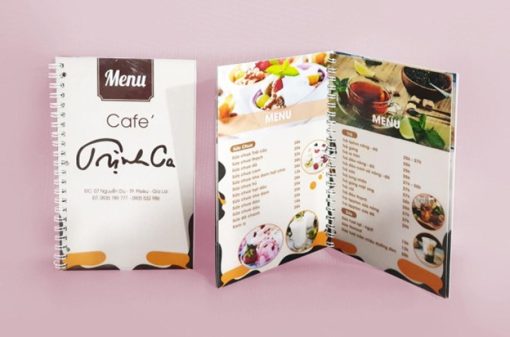 Menu nhựa PVC