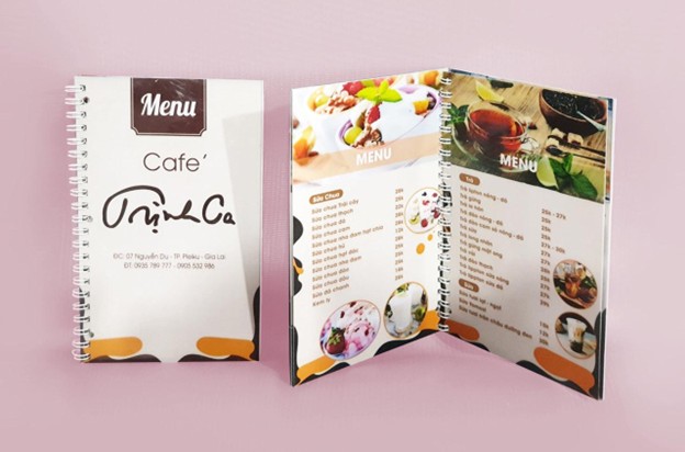 Menu nhựa PVC
