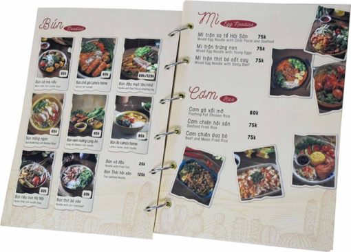 In Menu bìa da Simili sang trọng cho nhà hàng