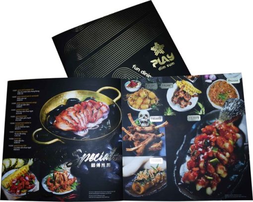 In Menu bìa da Simili sang trọng cho nhà hàng