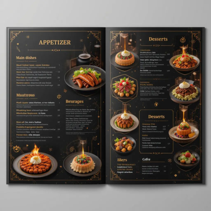 In Menu bìa cứng bồi Carton bền đẹp cho quán ăn