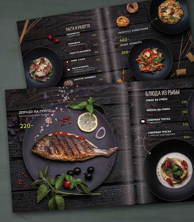 Menu bìa cứng