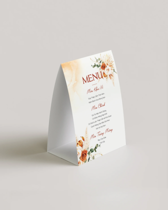In Menu để bàn mica chữ A cho quán trà sữa