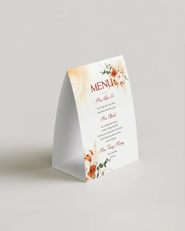 menu mica chữ A