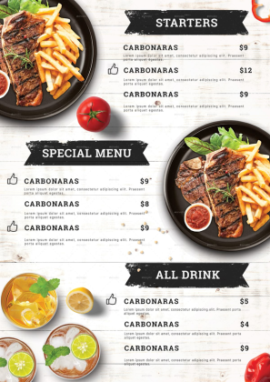In Menu tờ đơn cán màng giá rẻ lấy ngay