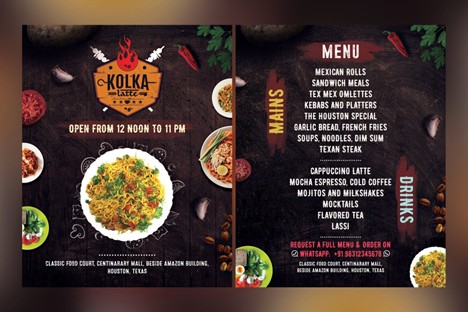 Thiết kế và in Menu chuẩn nhận diện thương hiệu