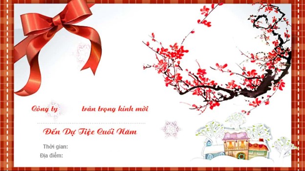thiệp mời tiệc cuối năm