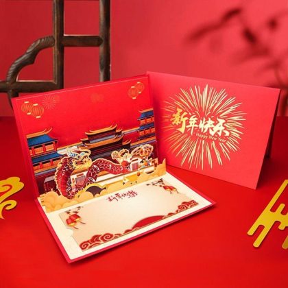 thiệp Tết 3D Pop-up