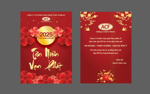 In thiệp tết phong cách truyền thống ( Đỏ – Vàng )