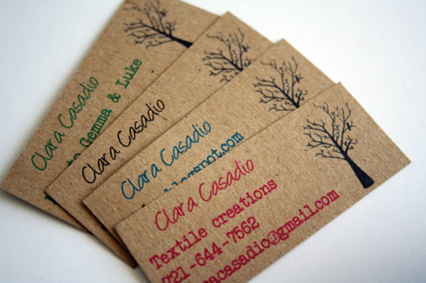 card visit giấy Kraft